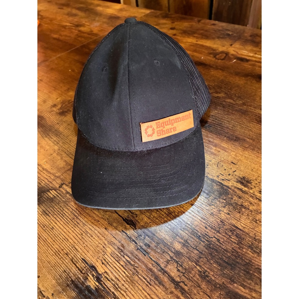 Richardson Trucker Hat Mens OSFA Black Excellent Equipment Share Patch Style 112